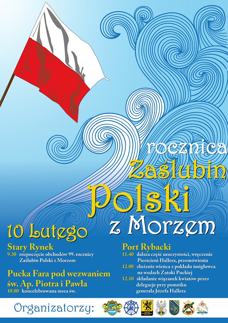 Obchody 99. rocznicy Zaślubin Polski z Morzem plakat 2